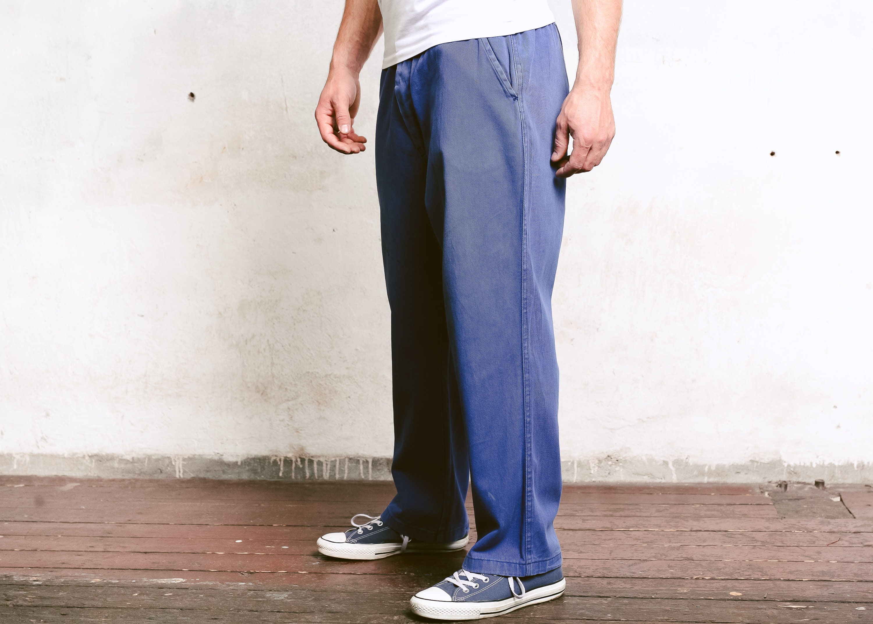 90s Men Chore Pants . Blue 1990s Work Pants Men Ankle Pants Cotton ...