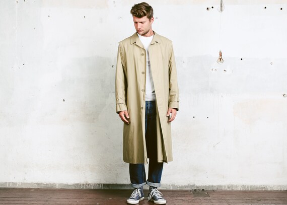 Brown Vintage Trench Coat . Mens Detective Coat 70s Coat Film Noir Topcoat Vintage 1970s Long Duster Jacket Outerwear . size Extra Large XL Brown Vintage Trench Coat . Mens Detective Coat 70s Coat Film Noir Topcoat Vintage 1970s Long Duster Jacket Outerwear . size Extra Large XL