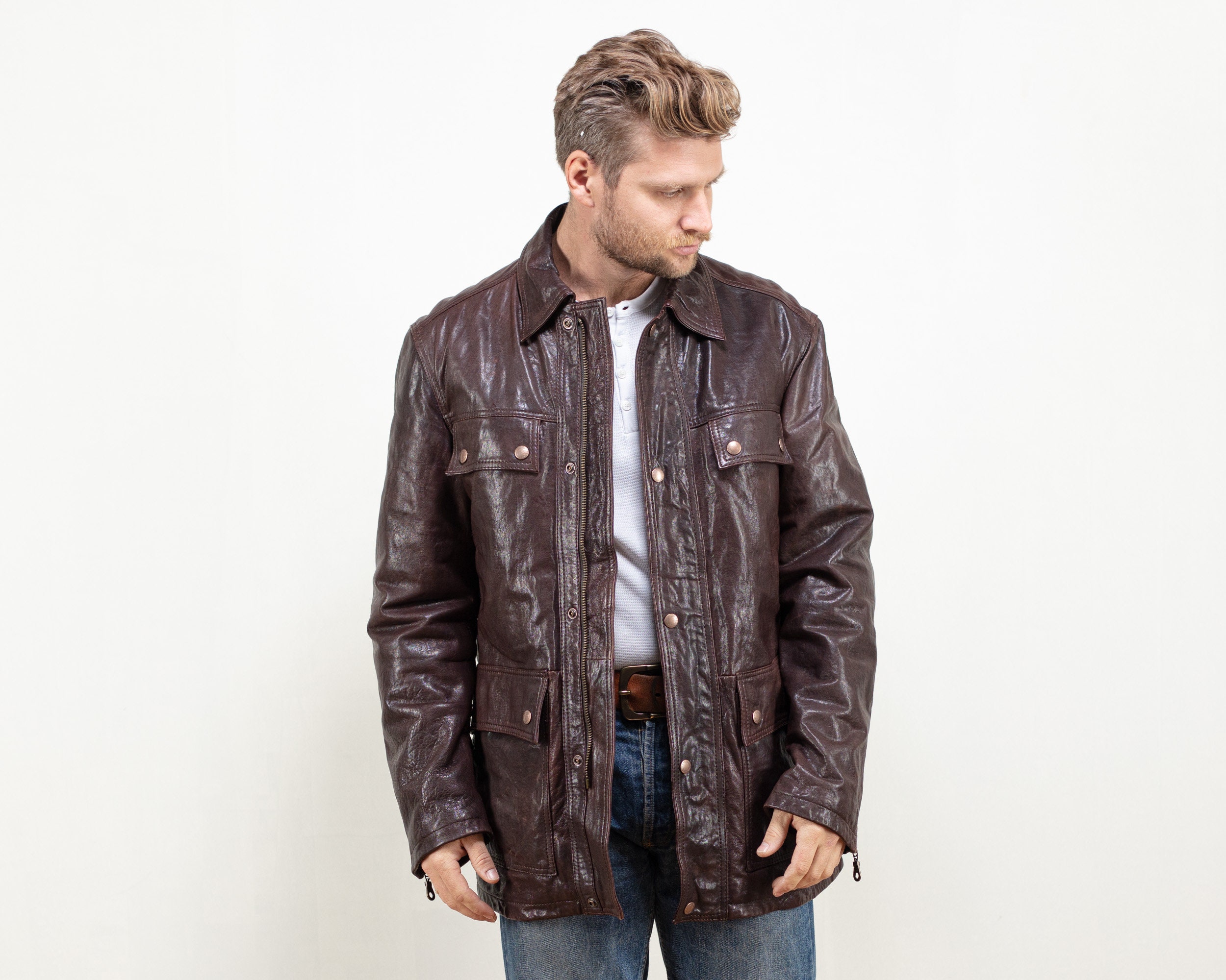 Marlboro classics leather jacket discount