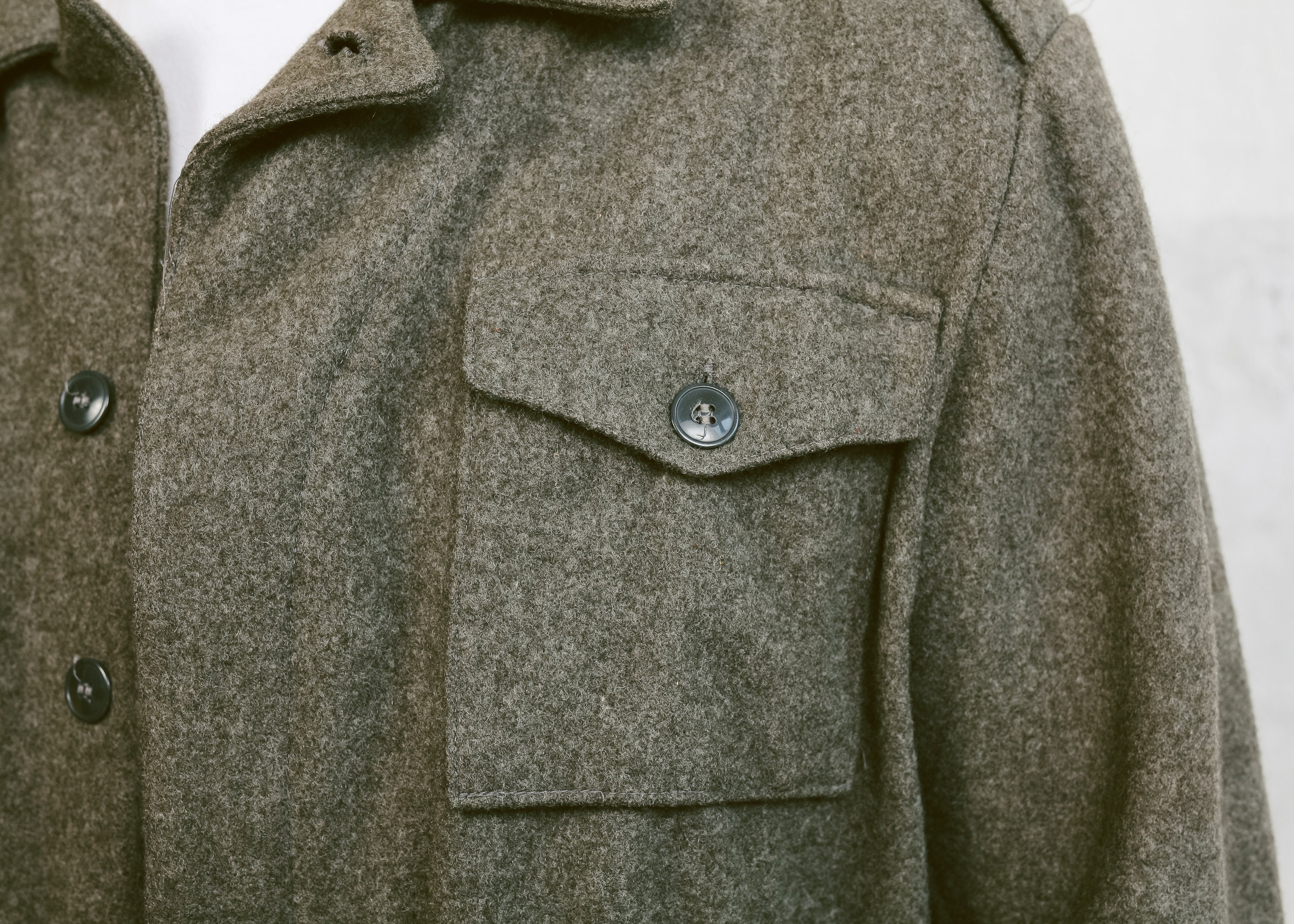 Vintage Men Wool Jacket . 70s Grey Coat Wool Coat Military 1970s ...