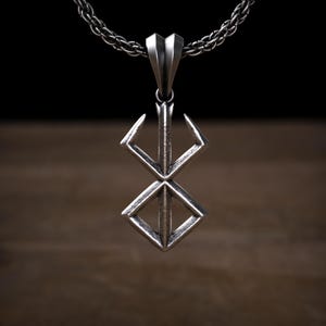 Sterlingzilver Berserk geïnspireerde hanger, donkere fantasie cosplay sieraden, op videogame geïnspireerde LARP cadeau, anime fan cadeau voor hem, lef cosplay
