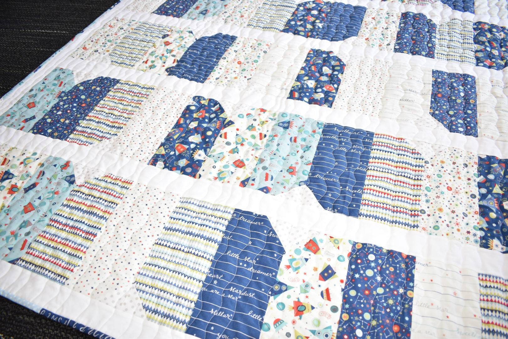 Quilt for Sale/ Modern Handmade Quilt/ Stellar Baby Fabric/ | Etsy