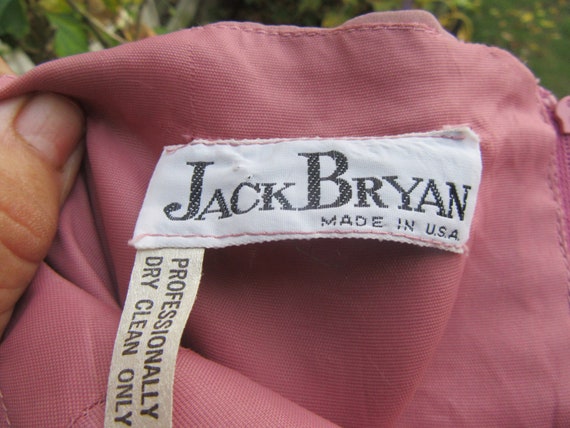 Vintage  Jack Bryan pink rose  sheer chiffon  emb… - image 3