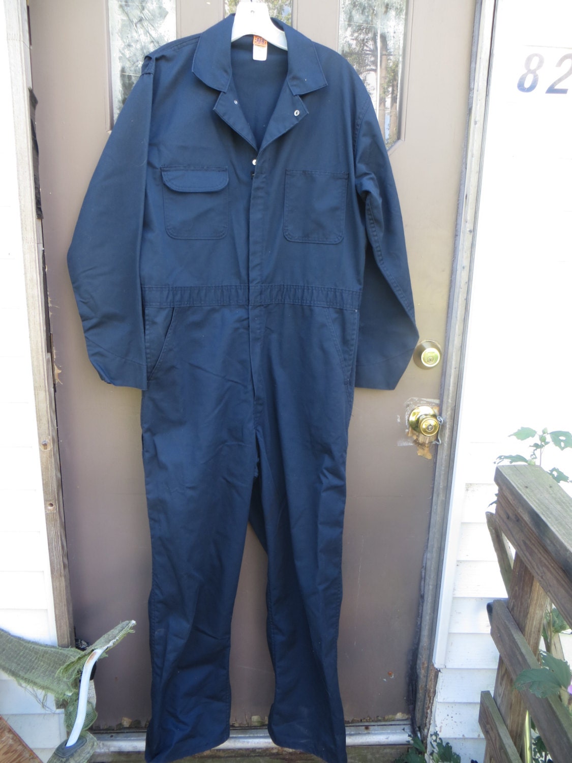 NEW WALLS NAVY BLUE COVERALLS 100% COTTON US SIZE 44 Tall
