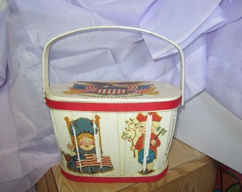 1970S USA Bicentennial  wood basket  purse  eagle  w GEORGE and mARTHA WASHINGTON