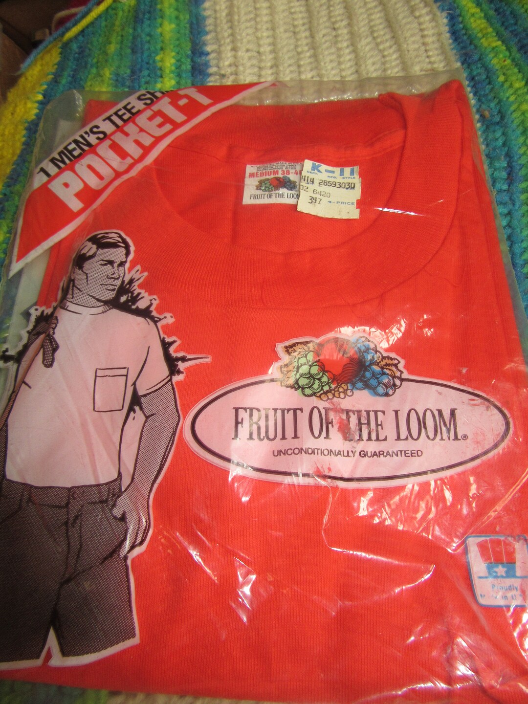 New 1980 Deadstock FRUIT of the LOOM Pocket Tee Shirt Med - Etsy