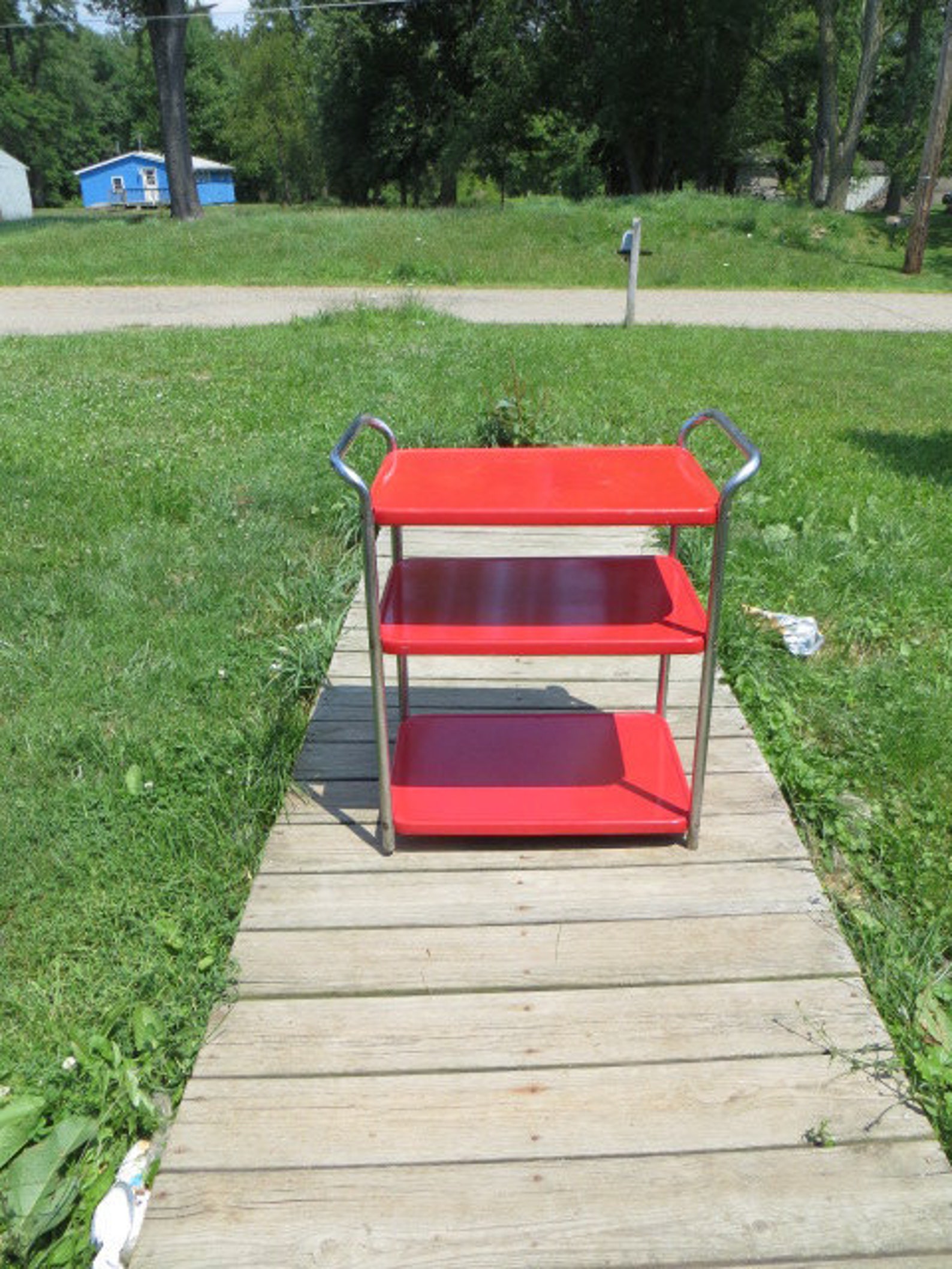 Vintage Mid Century Cosco Utility Cart Three Tier Rolling Etsy