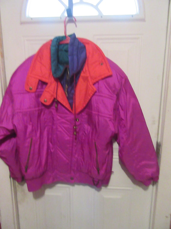 Vintage 90s womens  colorblock   Skiing Passport S