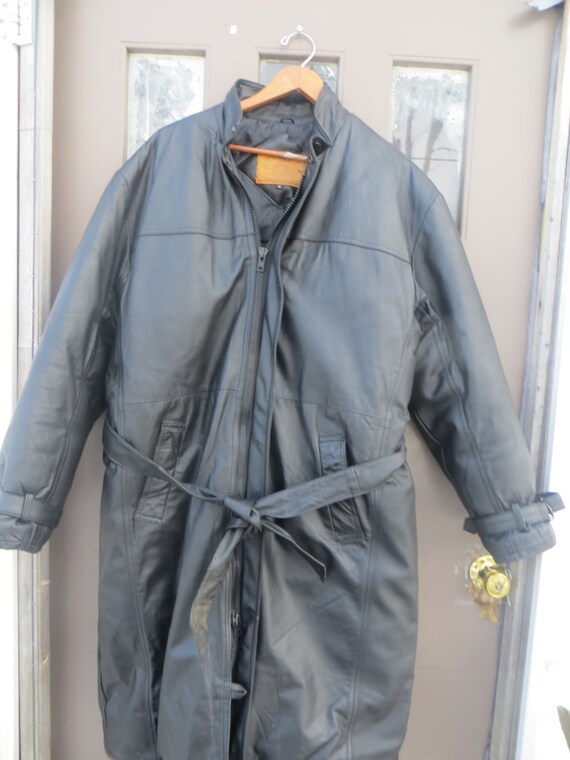 VIntage Troop super goose down black leather