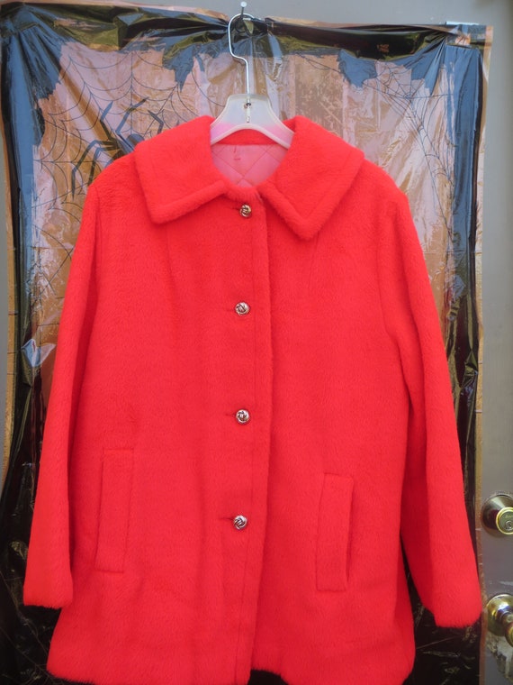 60s  SHARPEES original new w tags  red fuzzy pile 