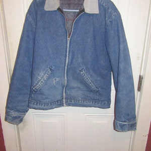 Vintage 70S Wrangler Big Ben Blue Blanket Lined Corduroy Collar