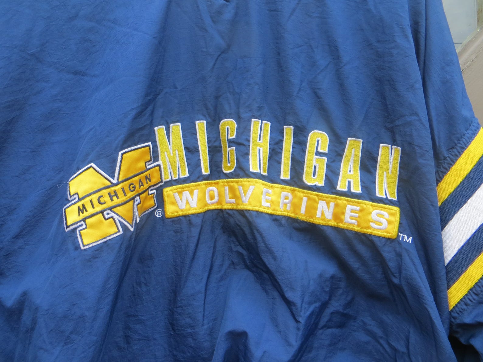 Vintage Starter Michigan Wolverines Blue Nylon Pullover Jacket - Etsy