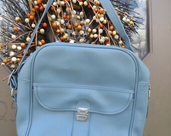 Vintage Sears Carry on Bag Retro 1960s Mid Century Modern + Cognac