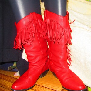 Girls red deals fringe boots