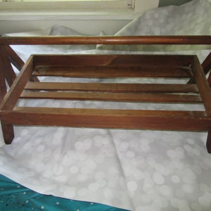 vtg  Wood Slat  Garden berry box  Tray  Hand Made w Handle LONG 25 in Tool Box