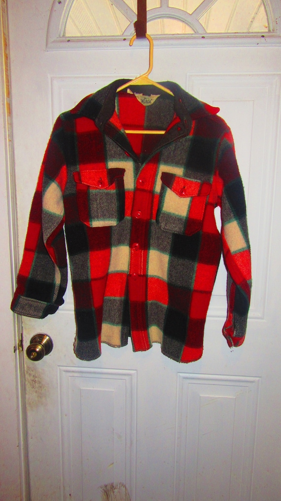 1950-60s  rare plaid Woolrich Wool  Plaid Vintage 