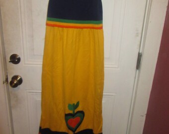 VINTAGE 1960s miss HANSEN  mod colorful sleeveless dress with mod flower