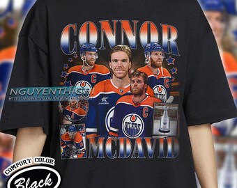 Comfort Colors® Connor McDavid Hockey T-shirt, Edmonton Oilers Hockey T-shirt, 90s Vintage Hockey Shirt, Hockey Gift For Fan