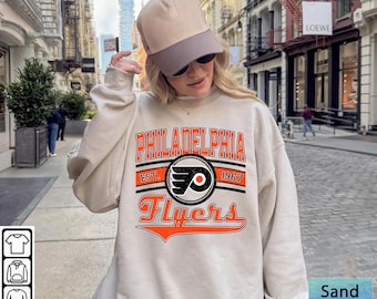 Philadelphia Flyers Sweatshirt, Vintage Style Philadelphia Hockey Crewneck, Retro Philadelphia Hockey Shirt, Philadelphia Ice Hockey Sweater