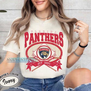 Comfort Colors® Florida Panthers Hockey T-shirt, Custom Vintage Graphic Tee, Florida Hockey Gift For Fan