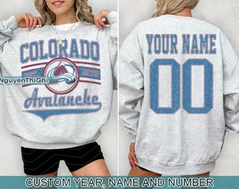 Colorado Avalanche Hockey Sweatshirt,Vintage Graphic Tee,Hockey Gift For Fan,Retro Hoodie
