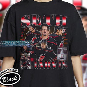 Comfort Colors® Seth Jarvis Hockey T-shirt, Carolina Hurricanes Hockey T-shirt, 90s Vintage Hockey Shirt, Hockey Gift For Fan image 1