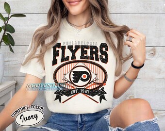 Comfort Colors® Philadelphia Flyers Hockey T-shirt, Custom Vintage Graphic Tee, Philadelphia Hockey Gift For Fan