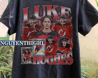 Luke Hughes Shirt Ice Hockey American Professional Hockey Championship Sport Vintage Botleg 90S Sweatshirt Graphic Tee Gift Fans NZ24026