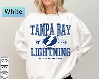Vintage style Tampa Bay Lightning Sweatshirt, Retro Tampa Bay tee, Lightning Hockey Fan shirt, Tampa BayCrewneck, Lightning hockey shirt