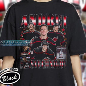 Comfort Colors® Andrei Svechnikov Hockey T-shirt, Carolina Hurricanes Hockey T-shirt, 90s Vintage Hockey Shirt, Hockey Gift For Fan