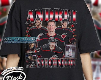 Comfort Colors® Andrei Svechnikov Hockey T-shirt, Carolina Hurricanes Hockey T-shirt, 90s Vintage Hockey Shirt, Hockey Gift For Fan