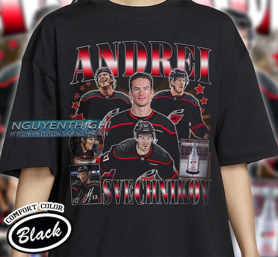 Comfort Colors® Andrei Svechnikov Hockey T-shirt, Carolina Hurricanes Hockey T-shirt, 90s Vintage Hockey Shirt, Hockey Gift For Fan