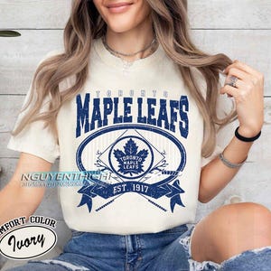 Comfort Colors® Toronto Maple Leafs Hockey T-shirt, Custom Vintage Graphic Tee, Toronto Maple Hockey Gift For Fan
