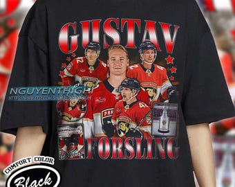 Comfort Colors® Gustav Forsling Hockey T-shirt, Florida Panthers Hockey T-shirt, 90s Vintage Hockey Shirt, Hockey Gift For Fan