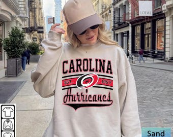 Carolina Hurricanes Hockey Sweatshirt,Vintage Graphic Tee,Carolina Hurricanes Hockey Gift For Fan, Sweat-Tshirt,Retro Hoodie