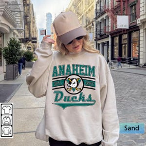 Vintage Anaheim Mighty Ducks Crewneck Sweatshirt, Mighty Ducks Shirt, Anaheim Mighty Ducks Hoodie, Anaheim Mighty Ducks Fan Shirt