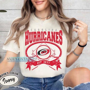 Comfort Colors® Carolina Hurricanes Hockey T-shirt, Custom Vintage Graphic Tee, Carolina Hockey Gift For Fan