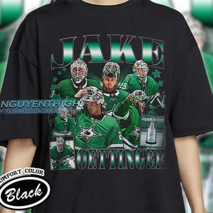Comfort Colors® Jake Oettinger Hockey T-shirt, Dallas Stars Hockey T-shirt, 90s Vintage Hockey Shirt, Hockey Gift For Fan