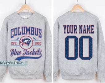 Custom Columbus Hockey Sweatshirt |Columbus Blue Jackets Sweatshirt | Columbus Hockey youth shirt |Columbus Blue Jackets Sweatshirt Crewneck