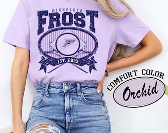 Comfort Colors® Vintage Minnesota Frost T-shirt, Vintage Frost T-shirt, Minnesota Hockey Women T-shirt, Hockey Women, Frost T-shirt