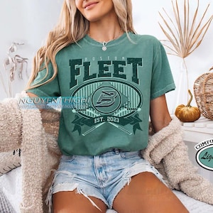 Comfort Colors® Vintage Boston Fleet T-shirt, Vintage Fleet T-shirt, Boston Hockey Women T-shirt, Hockey Women, Fleet T-shirt