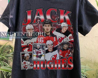 Jack Hughes Shirt Ice Hockey American Professional Hockey Championship Sport Merch Vintage Sweatshirt Hoodie Graphic Tee Gift Fans