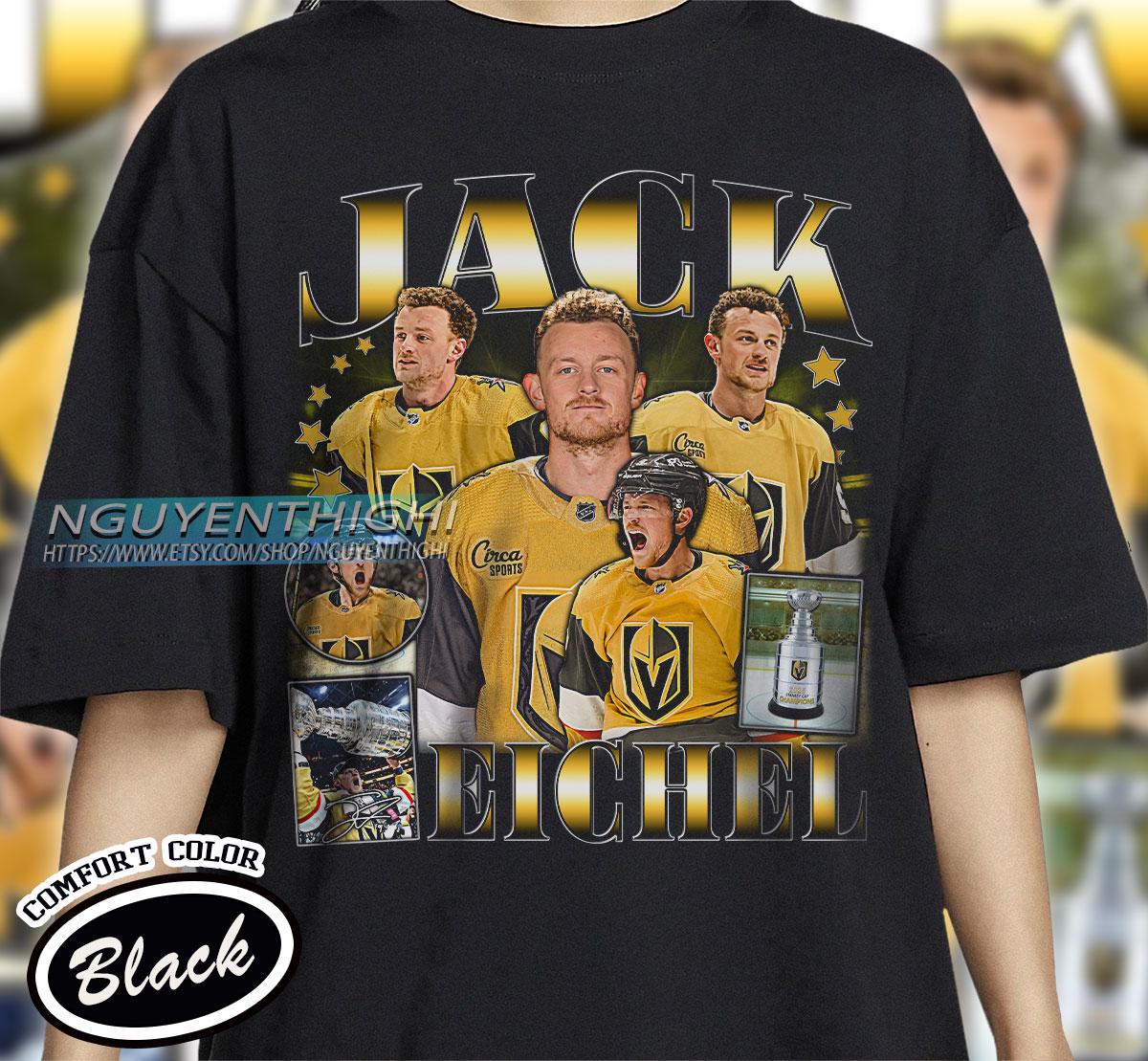 yellow ノベルティTシャツ Comfort Colors® Jack Eichel Hockey T-shirt, Vegas Golden Knights