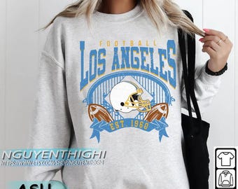 Vintage Los Angeles Football Sweatshirt, Retro Game Day Crewneck Pullover, Unisex Sports Fan Shirt, Classic City of Angels Apparel Gift