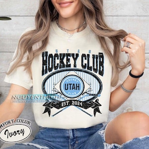 Comfort Colors® Utah Hockey Club T-shirt, Custom Vintage Graphic Tee, Utah Hockey Gift For Fan