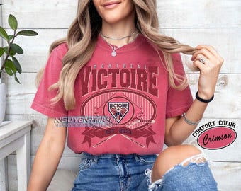 Comfort Colors® Vintage Montreal Victoire T-shirt, Vintage Victoire T-shirt, Montreal Hockey Women T-shirt, Hockey Women, Victoire t-shirt