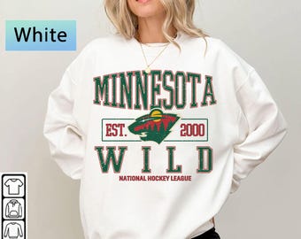 Minnesota Wild Sweatshirt, Vintage Minnesota hockey shirt, Minnesota Hockey Crewneck, Wild Hockey sweater, Hockey Fan gift
