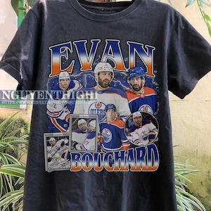 Evan Bouchard Shirt Ice Hockey American Professional Hockey Championship Sport Merch Vintage Sweatshirt Hoodie Graphic Tee Gift Fans