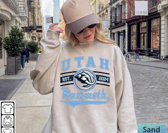 Utah Mammoth Sweatshirt, Vintage Utah hockey shirt, Utah Hockey Crewneck, Mammoth Hockey sweater, Hockey Fan gift
