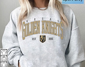 Vegas Golden Knights Sweatshirt | Vintage Golden Knights Hockey Sweatshirt | Retro Vegas T-shirt | Vegas Golden Knights Hockey Crewneck